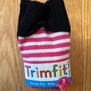 Trimfit Girls Knee Highs 3 Pack  Shoe Size 7.5-11.5